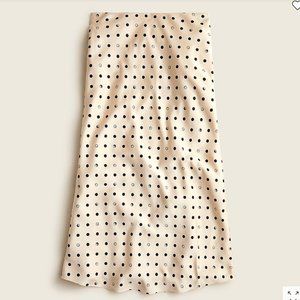 J Crew Pull On Slip Skirt in Mixed Dots - size small